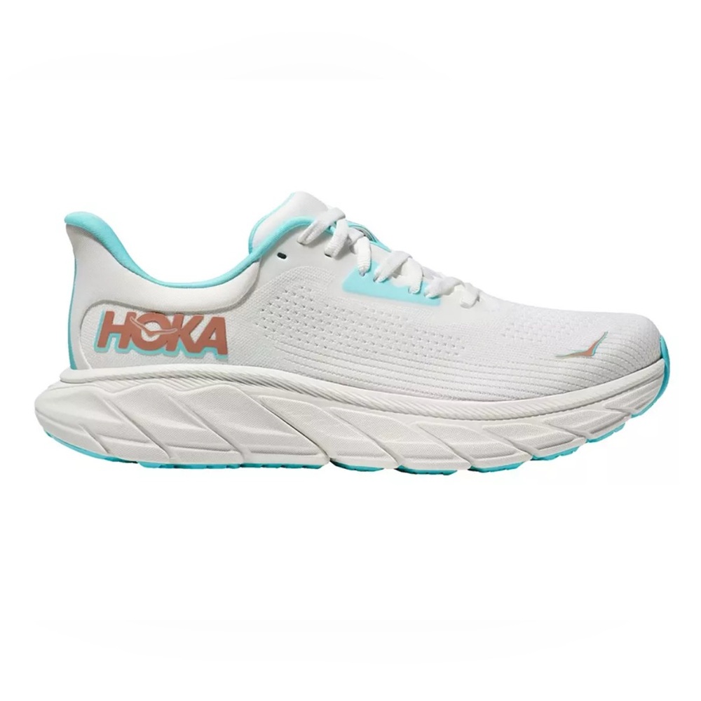 Hoka Women's White and Teal Athletic Shoes